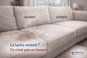 Lire la suite à propos de l’article Pourquoi les taches réapparaissent sur un canapé après nettoyage ?